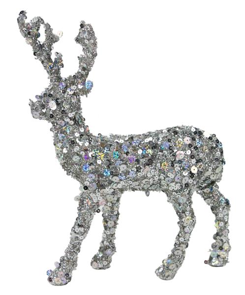 Silver Sequin Deer image 0