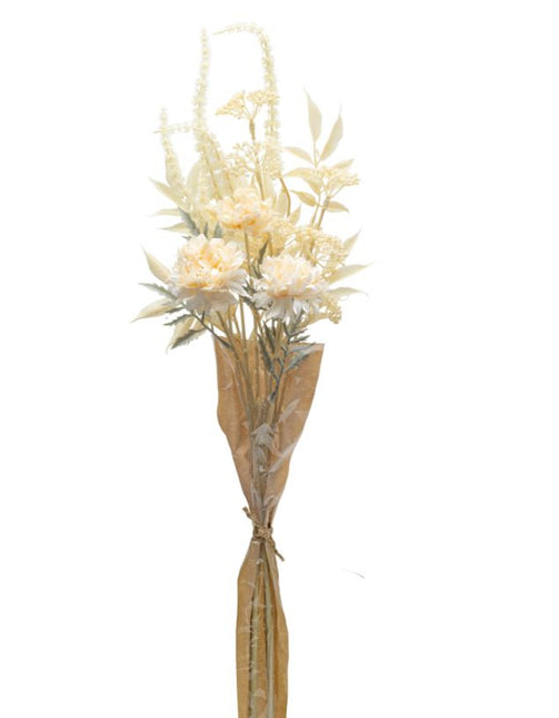 Bleached Zinnia Bouquet 29.5"