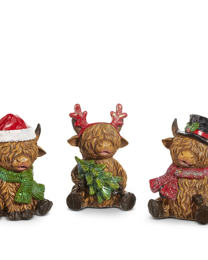 4.25" Highland Cow Ornaments