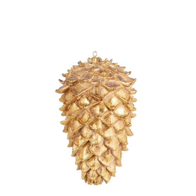 8" Gold Glittered Pinecone Ornament