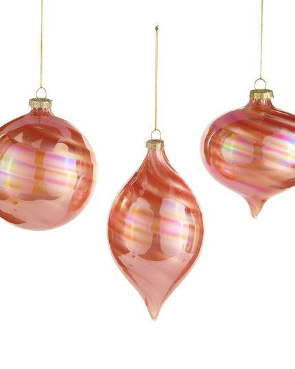 4" Blush Iridescent Ornament