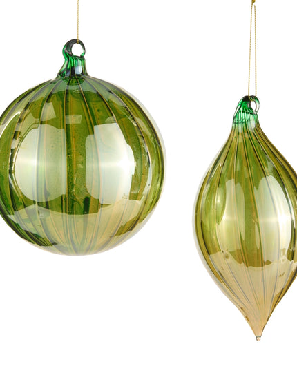 4" Green Iridescent Ornament