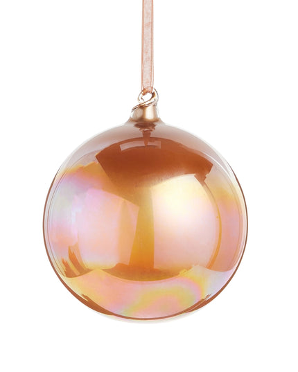 4" Iridescent Bronze Ball Ornament