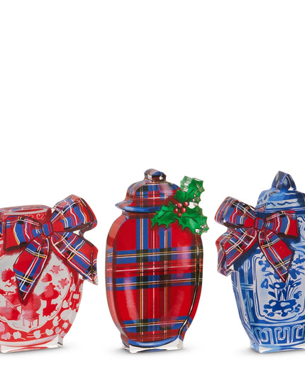 6" Dressed in Plaid Chinoiserie Acrylic Cut Out (Assorted Styles)