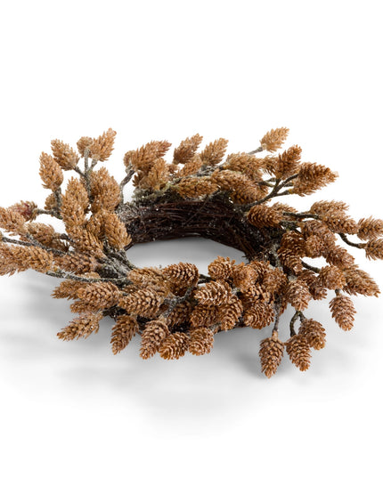 11" Iced Wheat Candle Ring