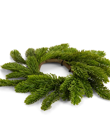 14" Cedar Mini Wreath Candle Ring