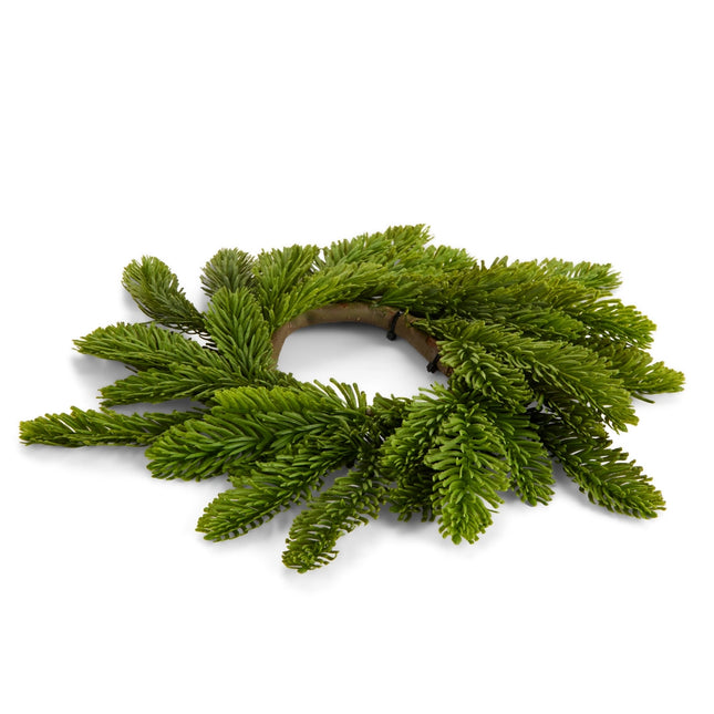 14" Cedar Mini Wreath Candle Ring