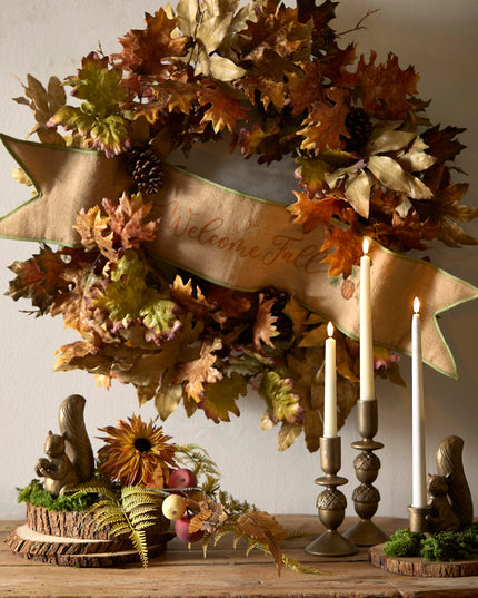 42" Welcome Fall Wreath Banner