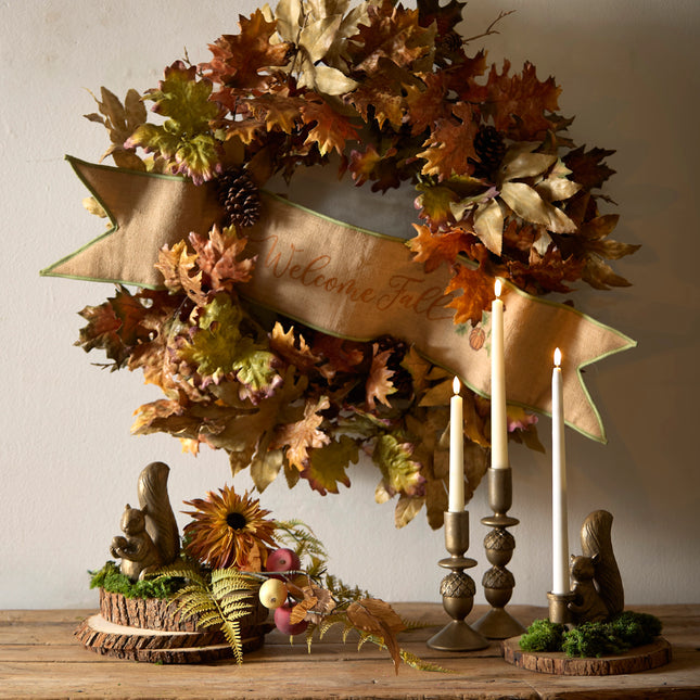 42" Welcome Fall Wreath Banner