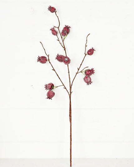 24in Spray-Thistle Pod Berry
