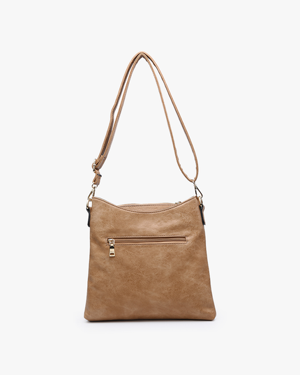 Emma 3 Compartment Crossbody w/ Snap Closure Purse