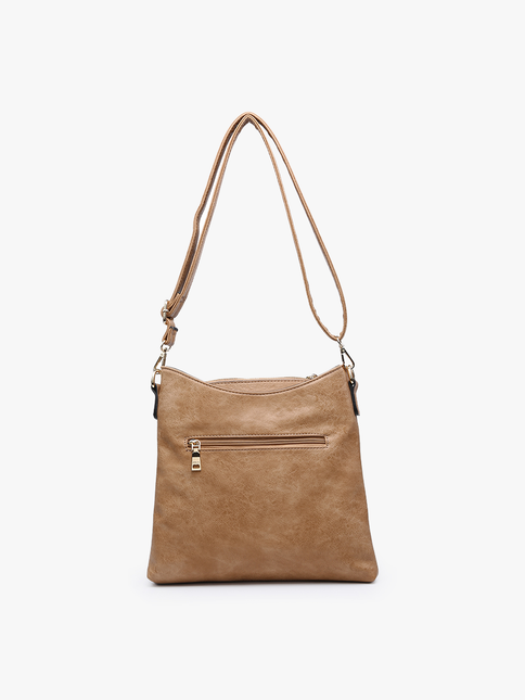 Emma 3 Compartment Crossbody w/ Snap Closure Purse