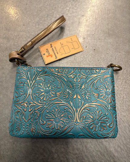Justin Shoulder Bag Tooled Turquoise