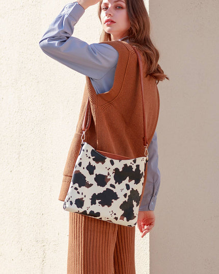 Emma 3 Compartment Crossbody w/ Snap Closure Purse