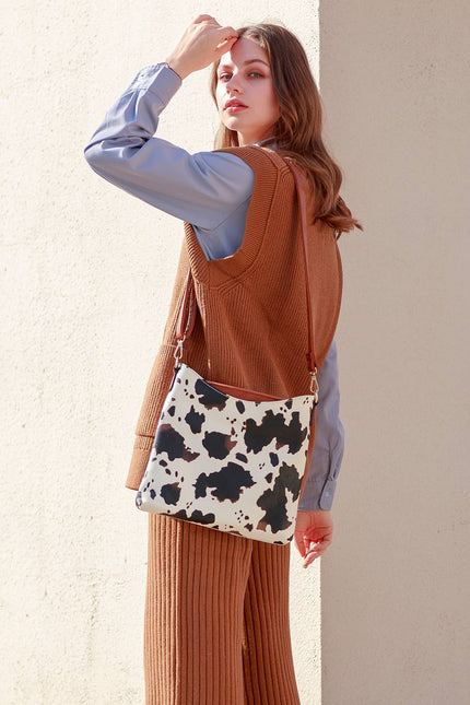 Emma 3 Compartment Crossbody w/ Snap Closure Purse