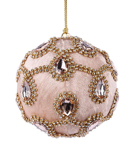 4"Dia Teardrop Diamond/Velvet Orn