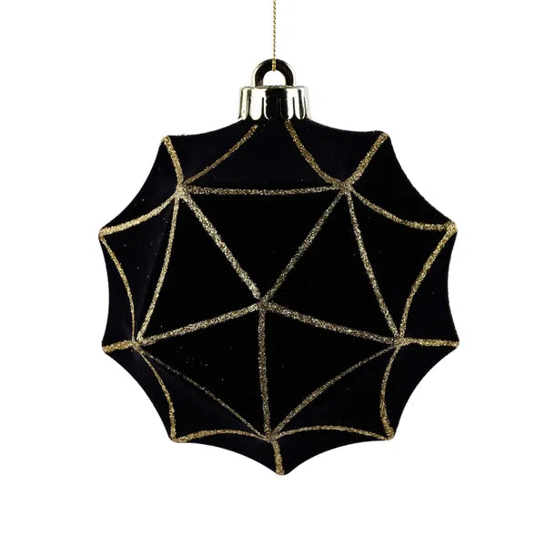 130mm Flocked Irregular Ball Ornament