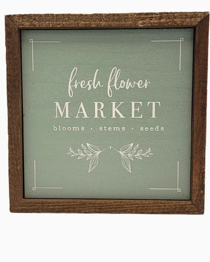6x6 Fresh Flower Market Sign