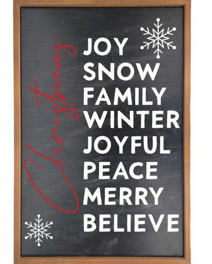 Christmas List Sign