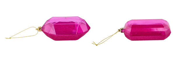 5.25" Laser Glitter Gem Ornament