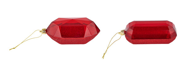 5.25" Laser Glitter Gem Ornament