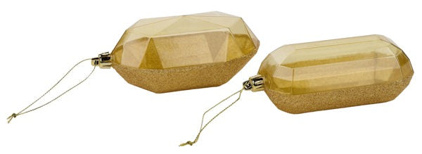 5.25" Laser Glitter Gem Ornament