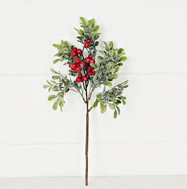 Icy Sparkle Boxwood w/ Red Berry Pick