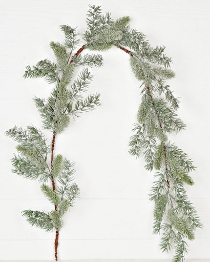 5' Garland Icy Sparkle Old World Mix Pine