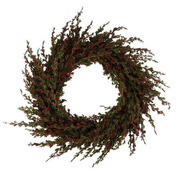 30"Dia Mini Berry/Arborvitae Wreath