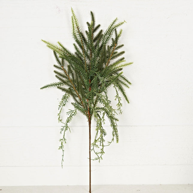 24in Spray-Dripping Soft Touch Cypress with Norfolk Pine