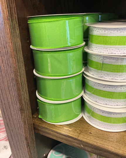 1.5" x 10 yds Solid/Mini Gingham Ribbon