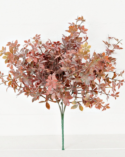 16" plastic sweetgum leaves bush-flocked