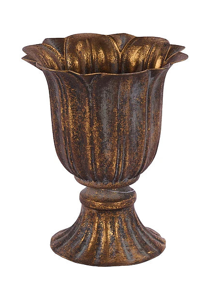 5.75"H x 4.75"Dia Metal Petal Vase