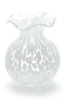 Ruffled Edge Spotted Vase