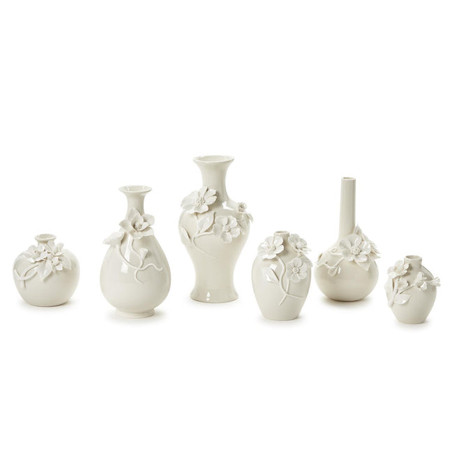 Mini vases sculpted flowers