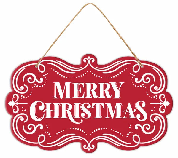 11.5"L x 6.75"H Merry Christmas Sign
