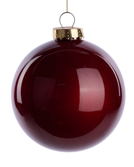 150MM Glass Look Ornament Burgundy image 0