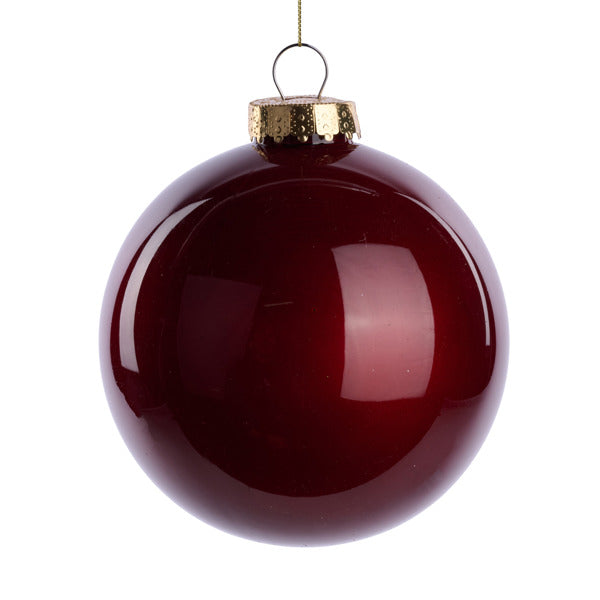 150MM Glass Look Ornament Burgundy image 0