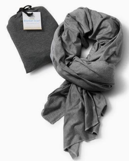 Blanket Scarf Black Stripe