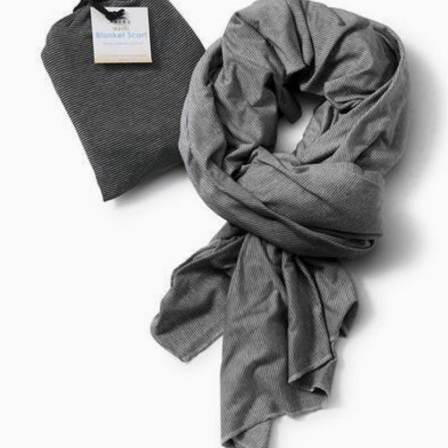 Blanket Scarf Black Stripe