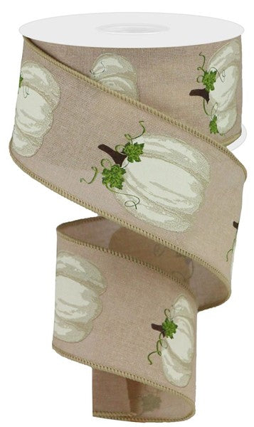 2.5" x 10yd Pumpkins W/Leaves image 0