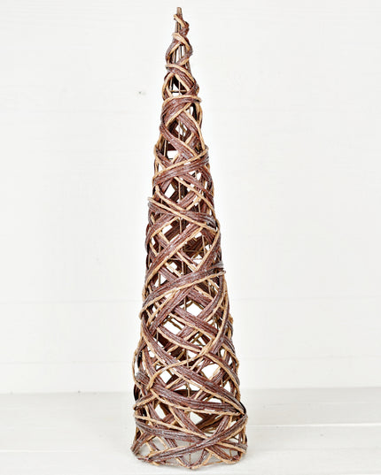 Sparkle Woven Faux Twig Cone Tree-32inHx8inD