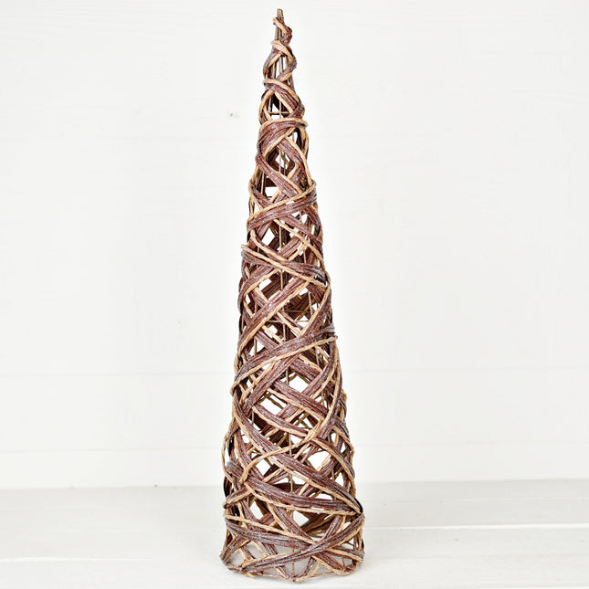 Sparkle Woven Faux Twig Cone Tree-32inHx8inD