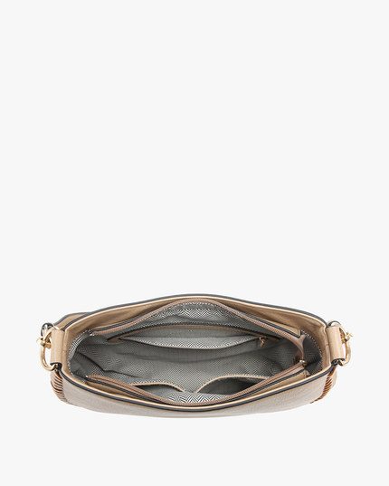 M2415 Raquel Whipstitch Trim Crossbody/Saddle Bag