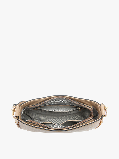 M2415 Raquel Whipstitch Trim Crossbody/Saddle Bag