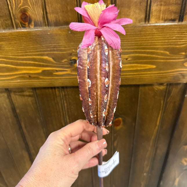 Faux Blooming Cactus Stems