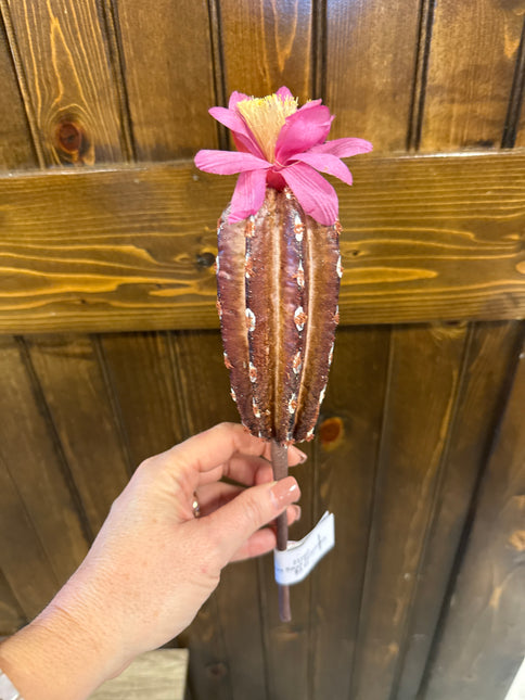 Faux Blooming Cactus Stems