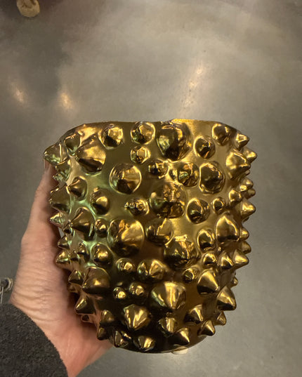 Gold Spikey Pot