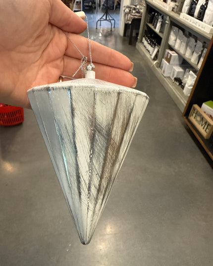 6" Silver Brushed Ornament