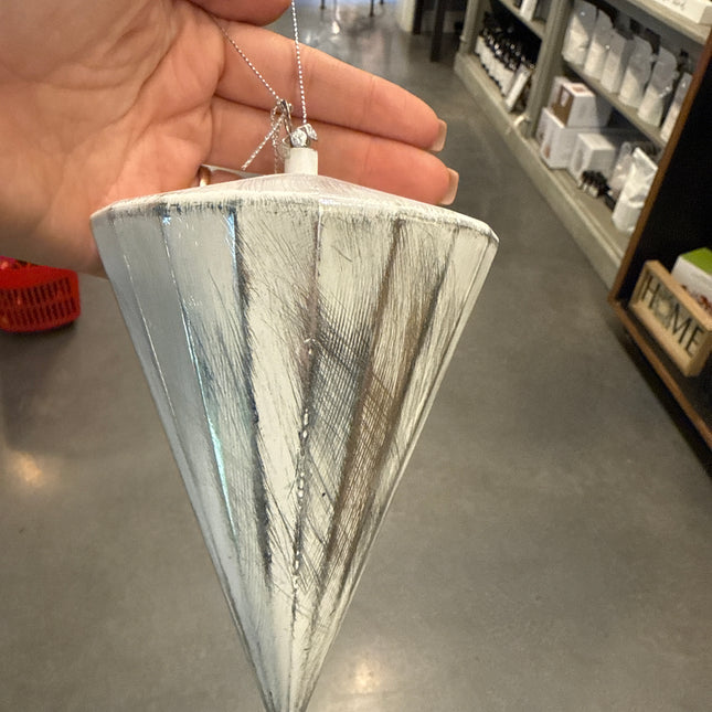 6" Silver Brushed Ornament